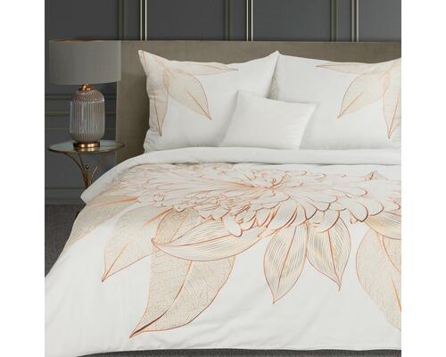 Luxusné obliečky na posteľ z bavlneného mako saténu - Blanca 9, prikrývka 160 x 200 cm + 2x vankúš 70 x 80 cm